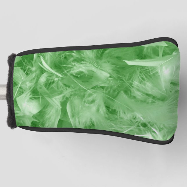 Green Feathers Golf Head Cover (Front)