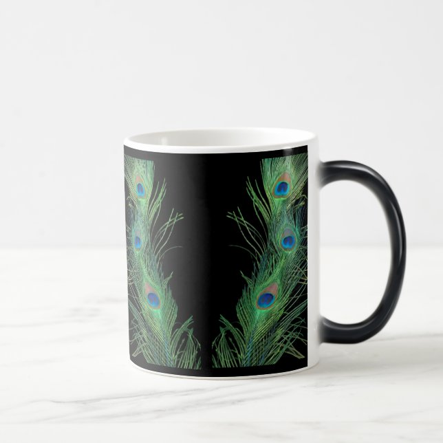 Green Feathers with Black Magic Mug (Right)