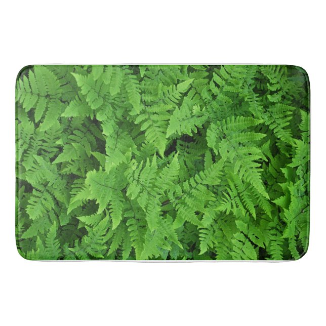 Green fern beauty       bath mat (Front)