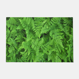 Green fern beauty doormat