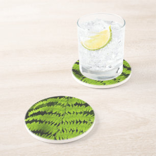 Green fern coaster