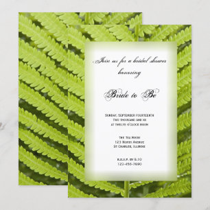 Green Fern Fond Forte nuptiale Invitation