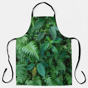 Green Fern Grass Foliage Texture Apron