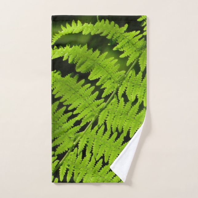 Green fern hand towel (Hand Towel)
