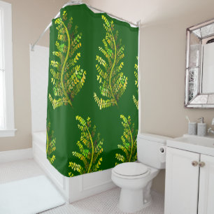 Green fern leaf plant art