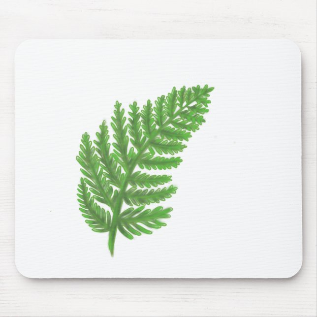 Green Fern Mouse Pad (Front)