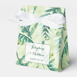 Green Fern Wedding Favour Boxes