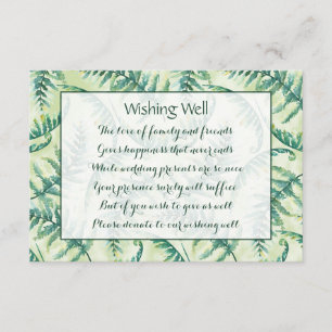 Green Fern Wedding Wishing Well Cards