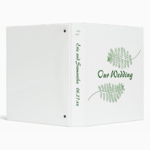Green Ferns Our Wedding Binders Template