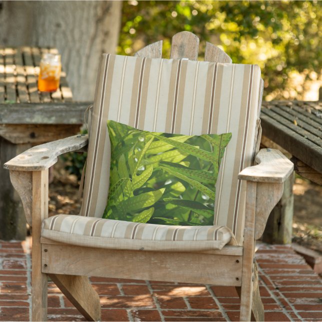 Green Ferns Outdoor Pillow (Chair)