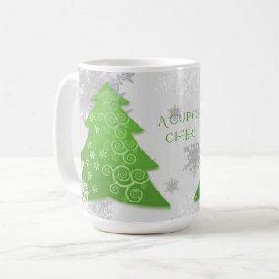 Green Festive Christmas Tree Coffee Mug