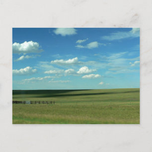 Green Field and Cloudy Blue Sky, Colorado Postcard