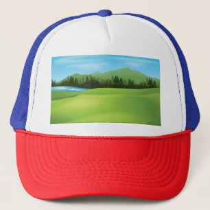 Green field Trucker Hat