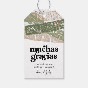 Green Fiesta Birthday Favor Tags