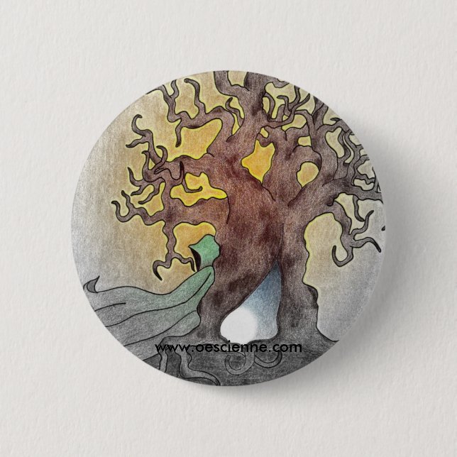 Green Figure 2 Inch Round Button (Front)
