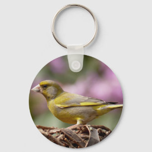 Green Finch Keychain