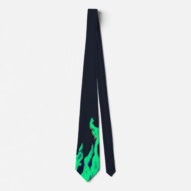 Green fire - Flame Flame Tie (Front)