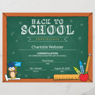 Green First Day of Preschool Sign Back to School