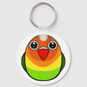 Green Fischer lovebird Keychain