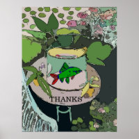 Green Fish in Bowl