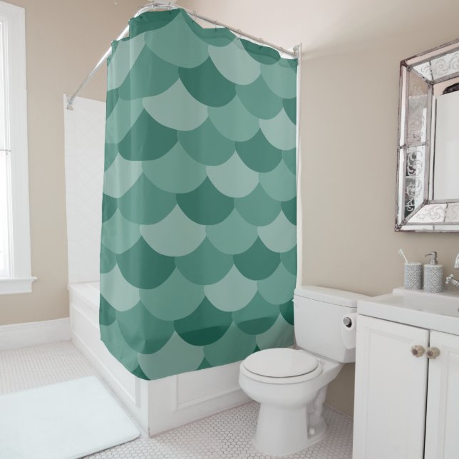 Green Fish Scales Print (In Situ)