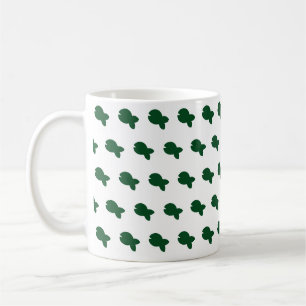 Green Fishy Fishy White Coffee Mug