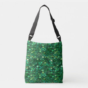 Green Flake Print Crossbody Bag
