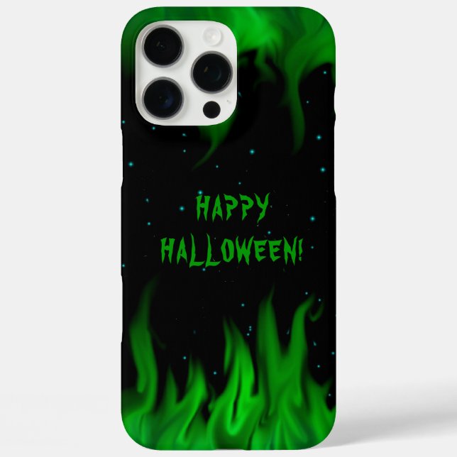 Green Flames in the Starlight Sky Case-Mate iPhone Case (Back)