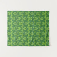 Green Flat Flower Garden Pattern