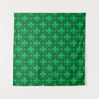 Green Fleur-de-lis Pattern Design 