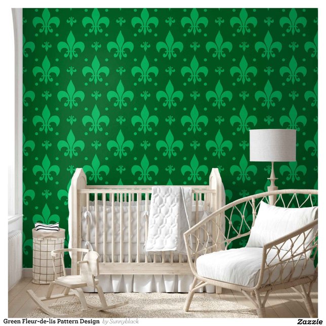 Green Fleur-de-lis Pattern Design  Wallpaper (Creator Uploaded)