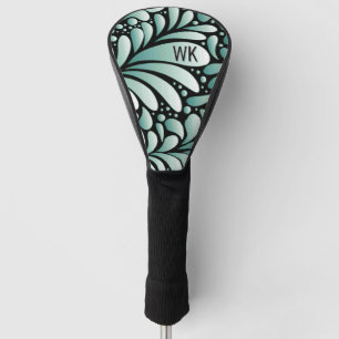 Green Fleur Monogram  Golf Head Cover