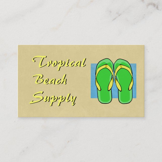 Green Flipflops Business Card (Front)
