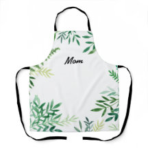 Green Floral Apron