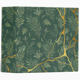 Green Floral  Binder