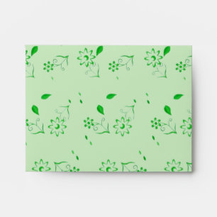 Green Floral Deco Envelope