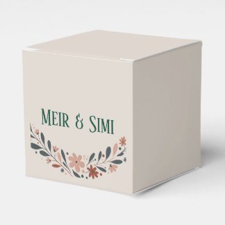 Green floral dinner party Favour Box