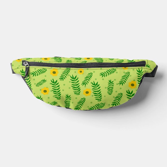 Green Floral Fanny Pack (Lay Down)
