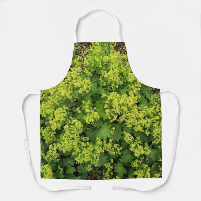 Green Floral Garden Apron (Front)