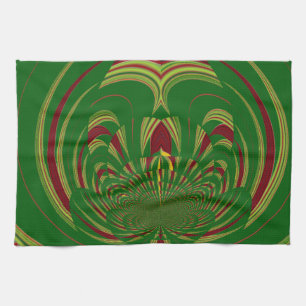 Green Floral Kitchen Towel