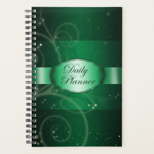 Green Floral Modern Planner
