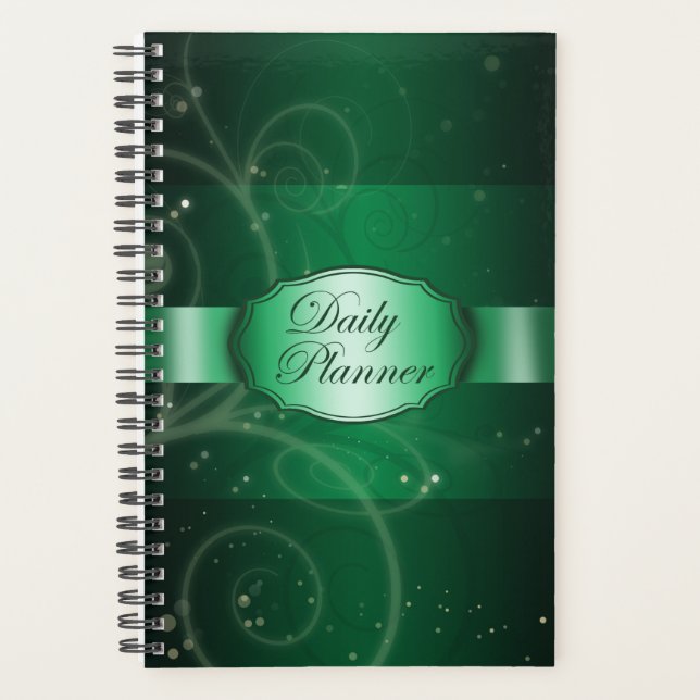 Green Floral Modern Planner (Front)