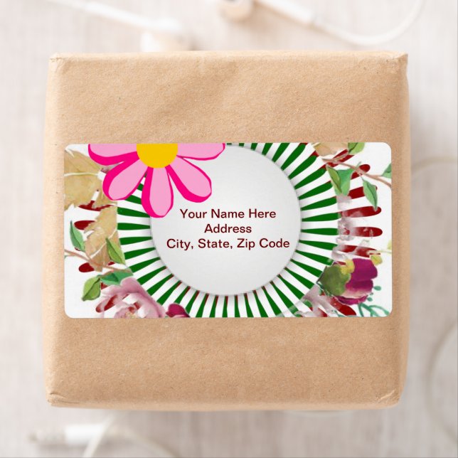 Green Floral Monogram Labels (Insitu)