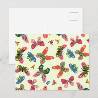 Green Floral Nature Design Postcard