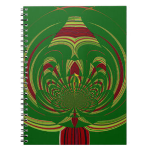 Green Floral Notebook