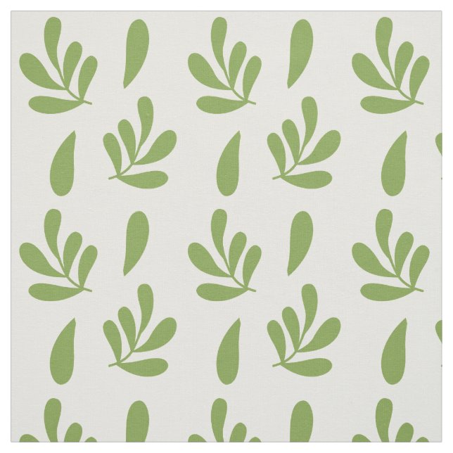 Green Floral Pattern Fabric (Swatch)