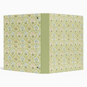 Green floral pattern girlyclassic grandmillenial binder
