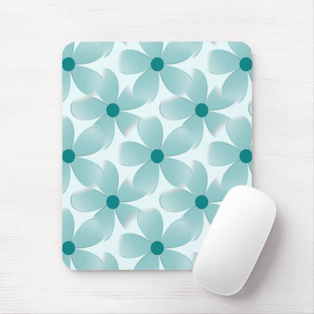 Green floral pattern. mouse pad (With Mouse)