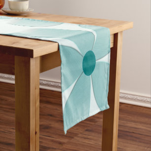 Green Floral Pattern. Short Table Runner