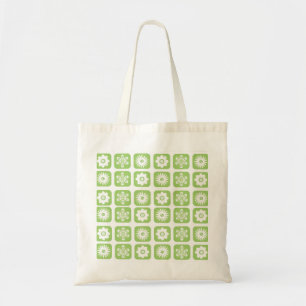 Green Floral Pattern Tote Bag
